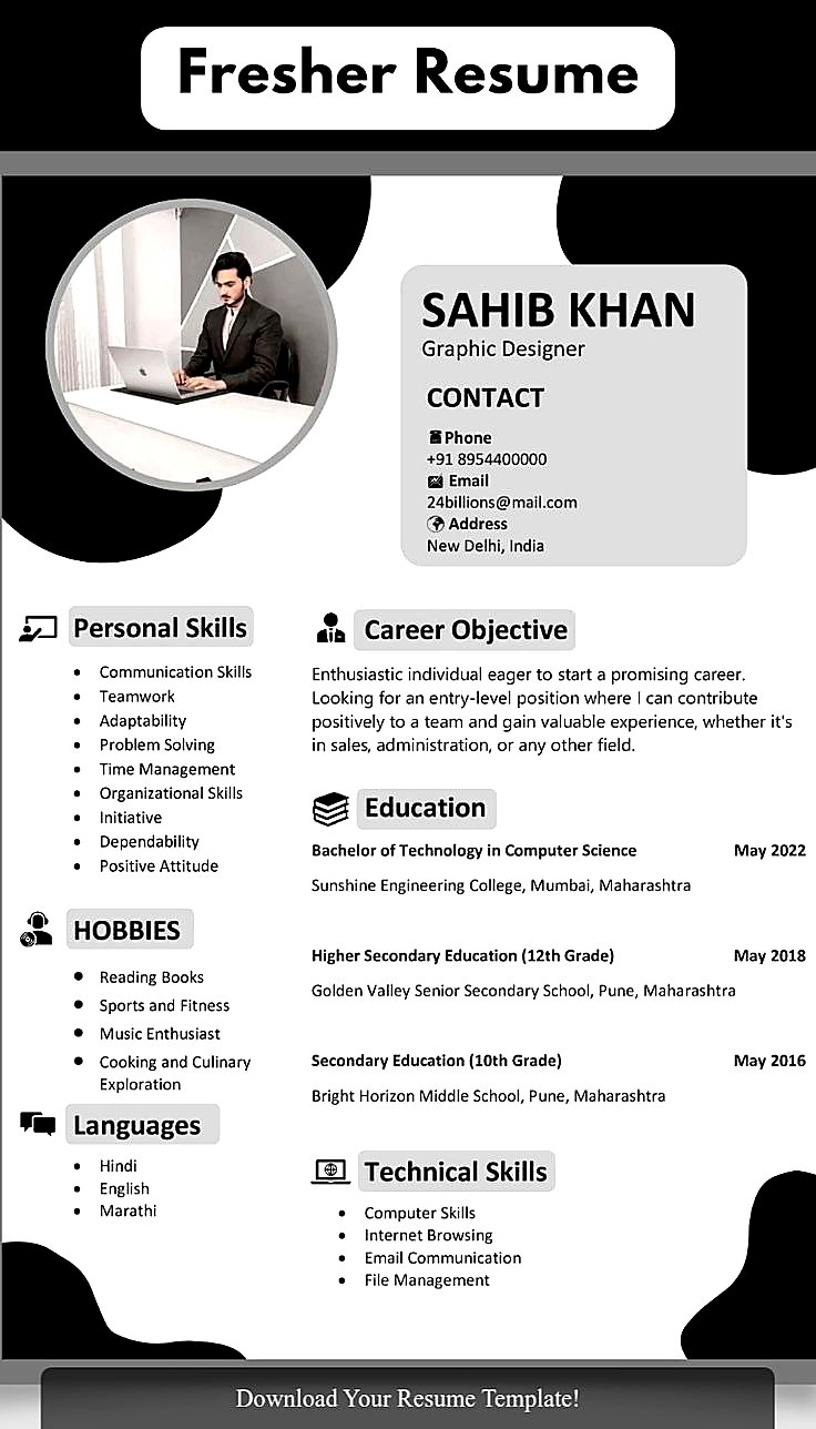 Black Fresh Resume